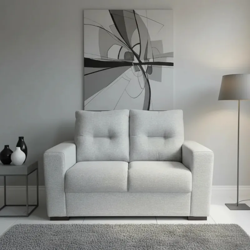SOFA 2 CUERPOS - TAPIZADO TELA GRIS CLARO en Gris - Sillones y sofás, Uruguay | Champagne Home