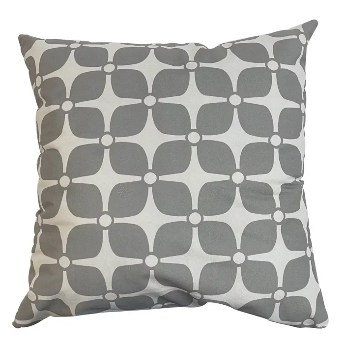 Almohadón estampado Estrella - gris/blanco en Gris - Textiles, Uruguay | Concetto Casa
