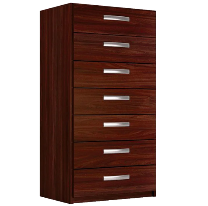 Comodas Cajoneras 7 Cajones Dormitorio Negro 078 en Negro - Cómodas, Uruguay | Muebles Express