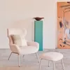 Butaca Belina - de chenilla beige y acero con acabado blanco en Beige - Butacas, banquetas y puffs, Uruguay | Kavehome, vista 2 de 10