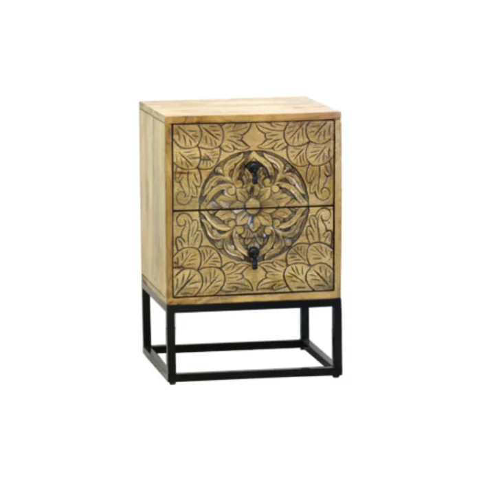 M114 Mesa de luz 45x40x68 en Madera natural - Mesas de luz, Uruguay | Victoriana