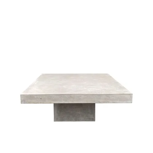 MESA LIVING CUADRADA CEMENTO 110X43 WEATHERED CREAM en Gris - Mesas de living, Uruguay | Masinfinito Casa