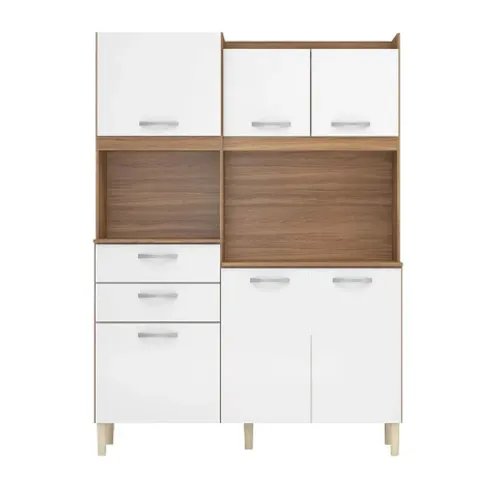 Kit De Cocina Completa 5 Puertas 3 Cajones Y Patas 100% Mdp Blanco en Blanco - Cómodas, Uruguay | Soy Hogar