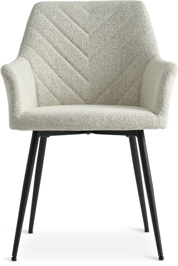 Silla de comedor PURHUS tela crudo/negro en Blanco - Sillas, Uruguay | JYSK, vista 2