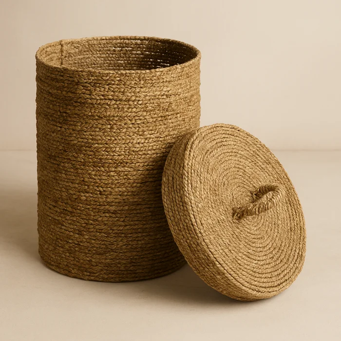 Canasto de Fibra de Banana Alma en Madera natural - Canastos, Uruguay | Casakos, vista 4
