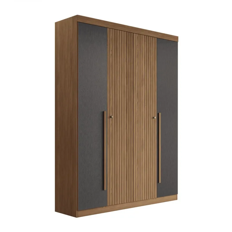 Ropero Buriti 4 Puertas - Linea Fit - Marron/Grafito en Multicolor - Roperos y placares, Uruguay | Rústico Hogar