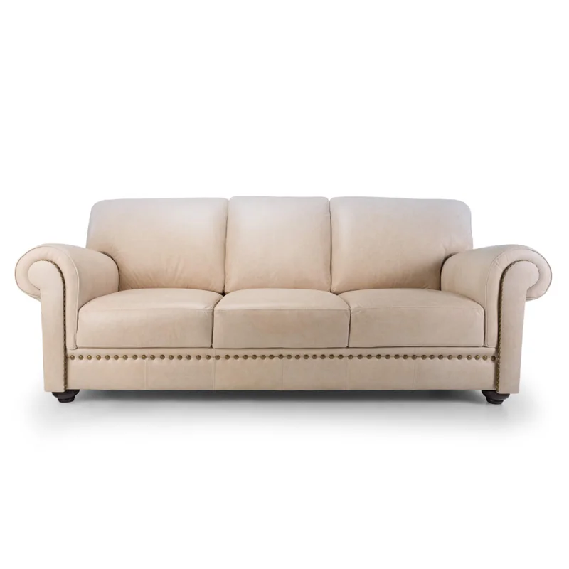 Sofá Gentleman - Cuero Natural - 3 cuerpos - A fabricar en Marrón - Sillones y sofás, Uruguay | Nyr, vista 4