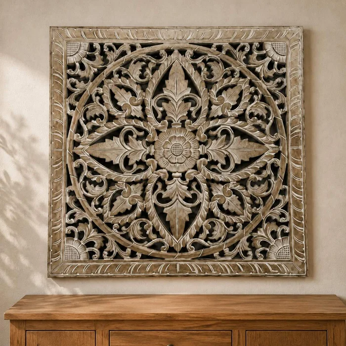 Talla 80x80 en Madera natural - Decoración, Uruguay | Camino a Casa