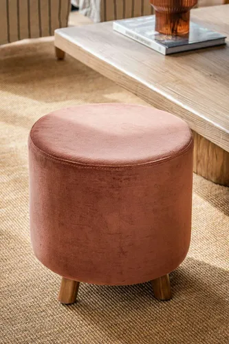PUFF POLLY - TERCIOPELO COBRE en Cobre - Butacas, banquetas y puffs, Uruguay | La Iberica