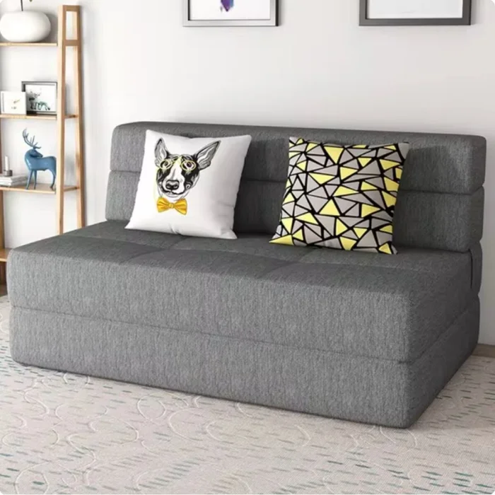 Sofa cama Foldie 2 cuerpos - Gris en Gris - Sillones y sofás, Uruguay | La Cueva Muebles, vista 2