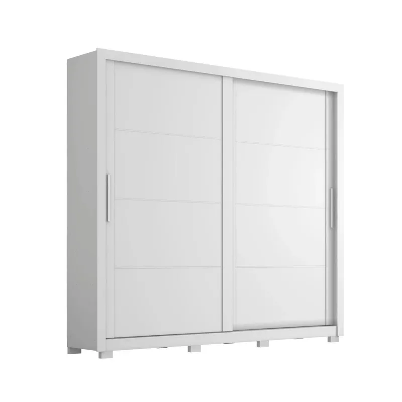 Ropero 2 Puertas 4 Cajones - Línea Glam - Blanco en Blanco - Roperos y placares, Uruguay | Ecowood