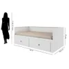 Cama Somnus 1 Plaza / auxiliar - Funcional - Blanco - Dormitorio, Uruguay | Ecowood, vista 4 de 4