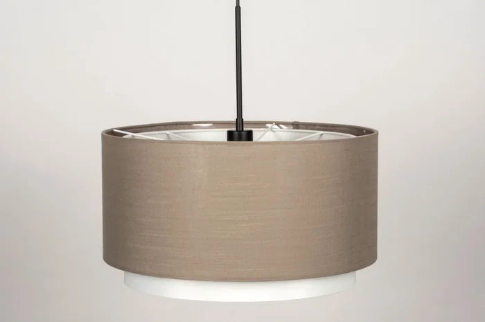 Colgante doble taupe y blanco en Beige - Lámparas colgantes, Uruguay | La Perla, vista 2