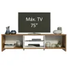 Rack TV hasta 75 Pulgadas Metz 180 cm 2 Puertas Rústico - Muebles para TV, Uruguay | Balton, vista 5 de 13