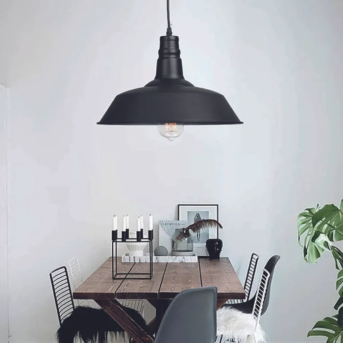 Lámpara Colgante Vintage Bell Negro Grande ø 46cm en Negro - Lámparas colgantes, Uruguay | Serlux, vista 2
