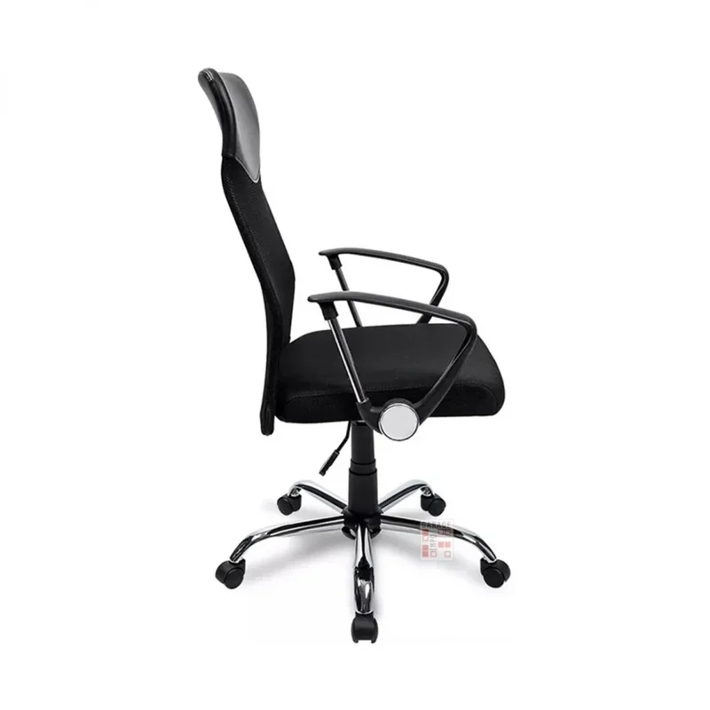 Silla De Escritorio - Ergonómica Respaldo Alto - Apoyacabeza en Negro - Escritorios y sillas de escritorio, Uruguay | Rústico Hogar, vista 3