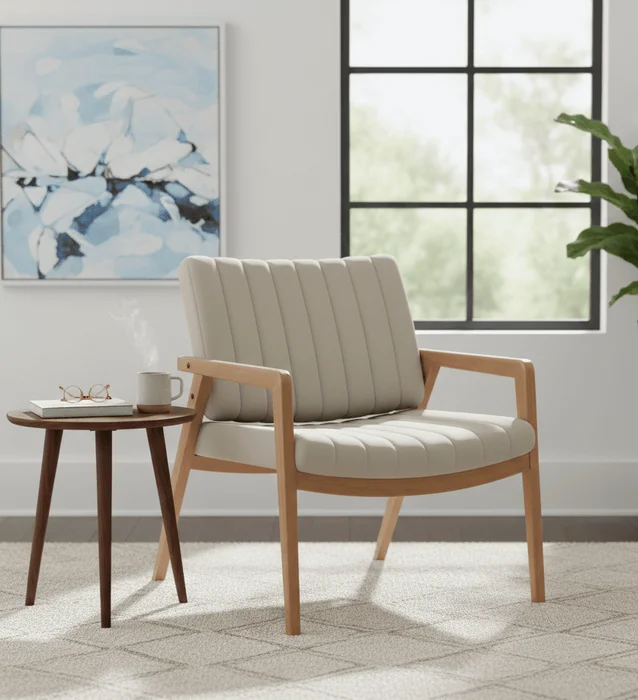 Butaca Uxua - Madera Maciza en Beige - Sillones y sofás, Uruguay | Balton