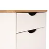 Mesa de Luz - 1 puerta - 1 cajón - Línea Nórdica - Roble/Blanco en Multicolor - Mesas de luz, Uruguay | Rústico Hogar, vista 5 de 5
