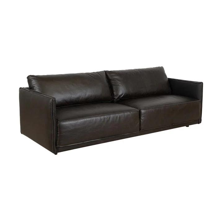Sillón 3 Cuerpos Cuero-100-natural Negro Romeo en Negro - Sillones y sofás, Uruguay | Divino, vista 2