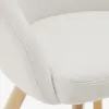 Silla giratoria Marvin - chenilla beige y patas de madera maciza de haya acabado natural en Beige - Sillas, Uruguay | Kavehome, vista 3 de 8