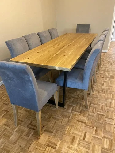 Juego Comedor Industrial 220x1 - 10 Sillas De Vestir - Ozark A Eleccion en Madera natural - Mesas de comedor, Uruguay | Ozark Home, vista 9