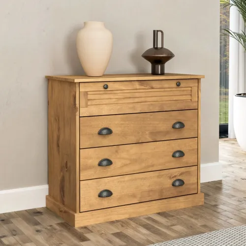 Cómoda 4 cajones - Línea Oslo - Natural en Madera natural - Cómodas, Uruguay | Ecowood