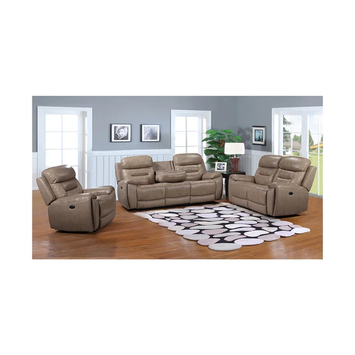 Sillón 2 Cuerpos Cuero Memphis Beige en Beige - Sillones y sofás, Uruguay | Divino, vista 2