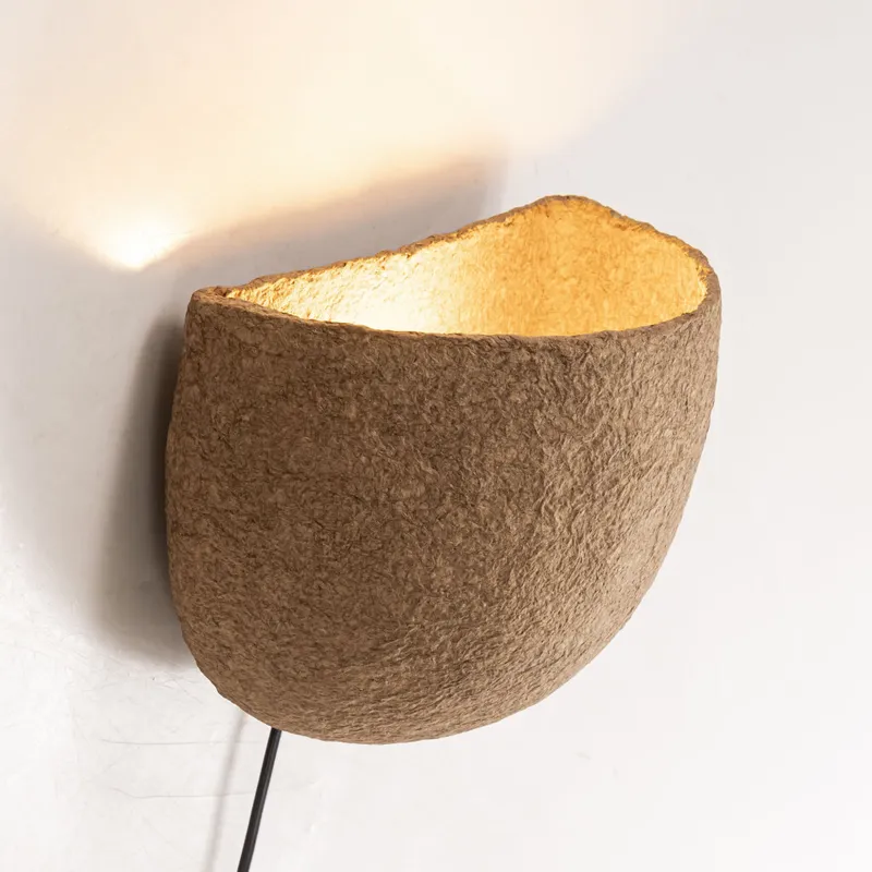 Aplique De Pared Oak, Natural/beige Papel Hft8m01roakpp en Madera natural - Iluminación, Uruguay | Divino