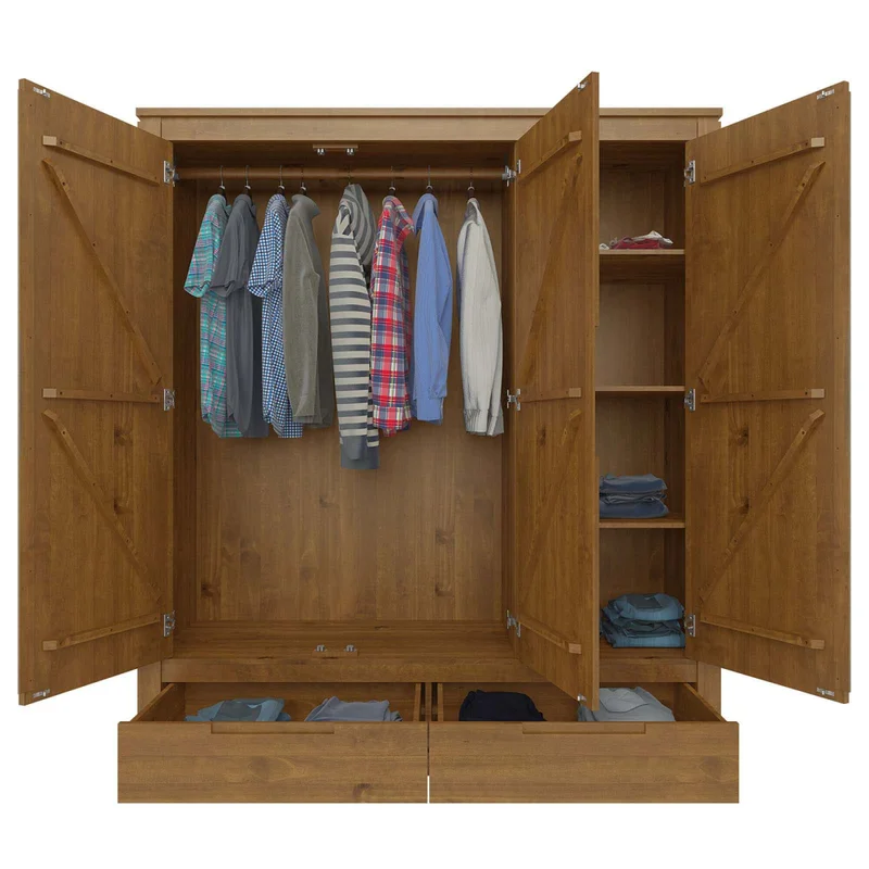 Placard Ropero 3 Puertas Madera Natural-beige Fresno en Madera natural - Roperos y placares, Uruguay | Divino, vista 3