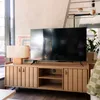 Rack Trendy 160cm - Marrón Claro (Pie Negro) - Muebles para TV, Uruguay | Berna home, vista 2 de 8