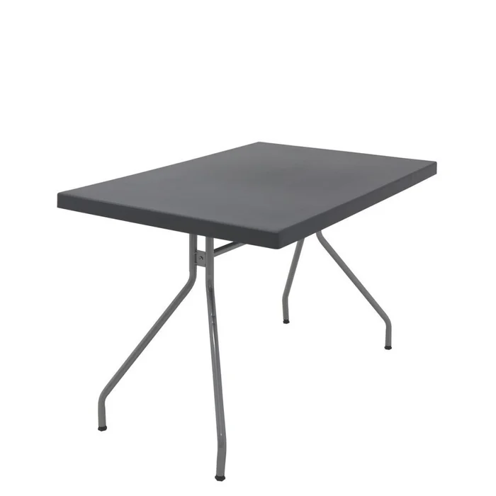 MESA KAPA 119X79X77CM PP GRAFITO BASE ACERO en Gris - Mesas de comedor, Uruguay | Decohogar