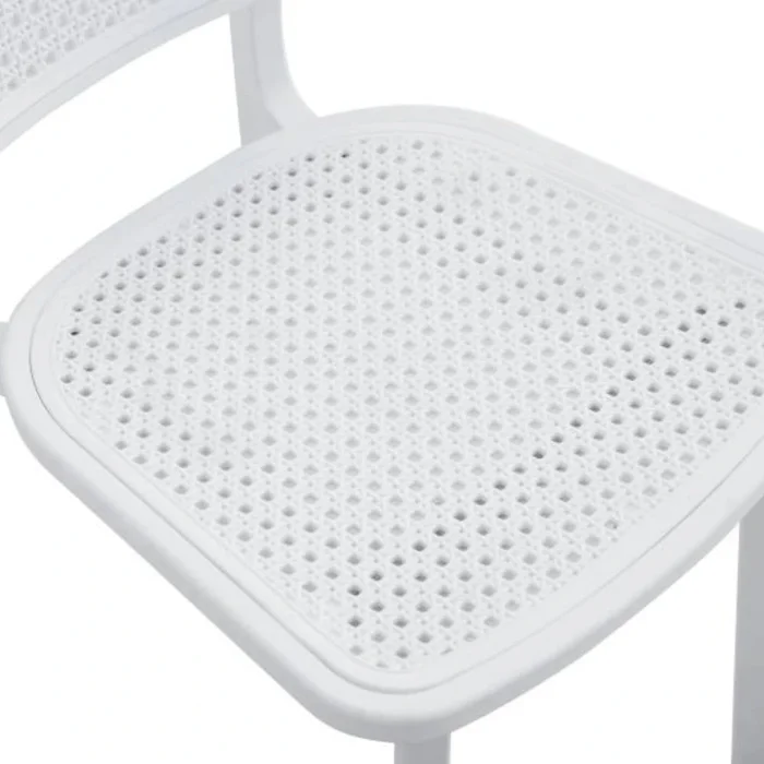 Silla Simil Rattan de polipropileno - Blanco en Blanco - Sillas, Uruguay | Ecowood, vista 5
