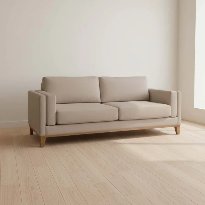 Sillón 3 Cuerpos Tela-premium Natural-beige Luxor Premium Easy Clean Beige en Beige - Sillones y sofás, Uruguay | Divino