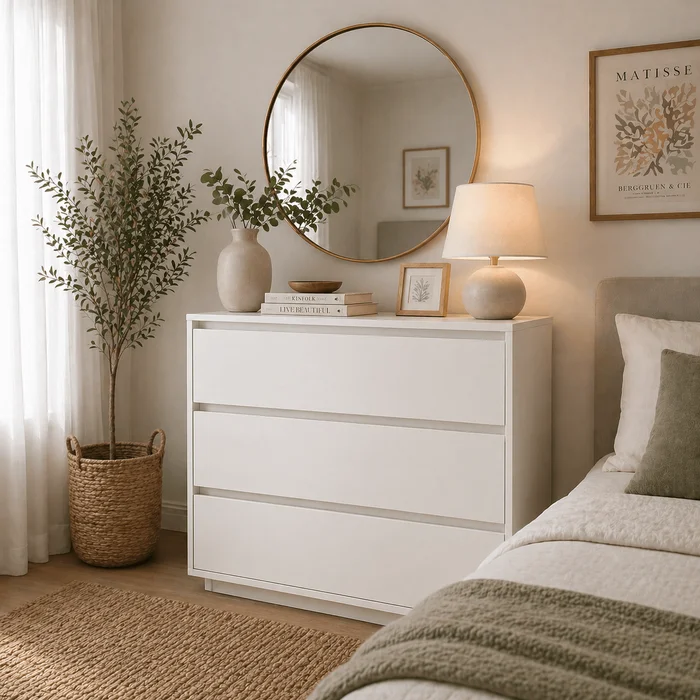 CÓMODA MIKA BL. en Blanco - Cómodas, Uruguay | Forum Design, vista 2