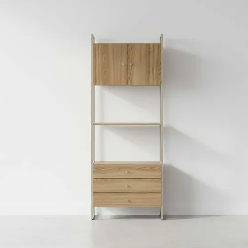 Biblioteca Mdf-y-metal Voss en Madera natural - Bibliotecas, Uruguay | Divino