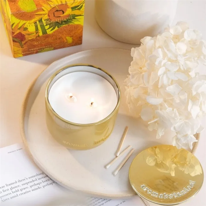VELA VAN GOGH 310G SUNFLOWERS JENGIBRE DE LIMON en Dorado - Velas y Portavelas, Uruguay | Decohogar, vista 2