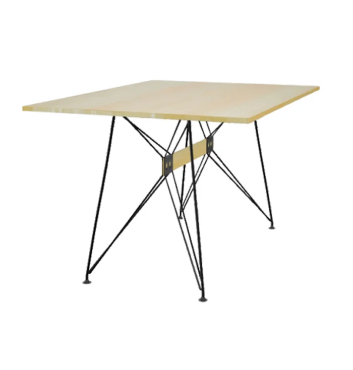 MESA RECTANGULAR "WING" TAPA EN MADERA, PIE EN METAL 1.50 X 90CM en Multicolor - Mesas de comedor, Uruguay | Champagne Home, vista 2