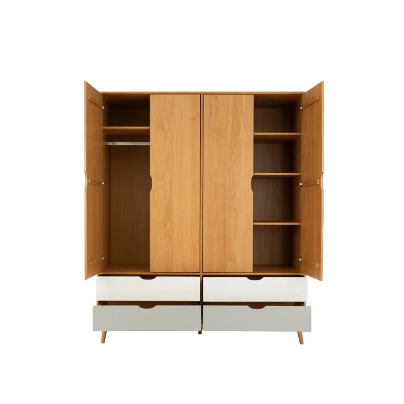 Ropero 4 Puertas Línea Praga en Madera natural - Roperos y placares, Uruguay | Ecowood, vista 7