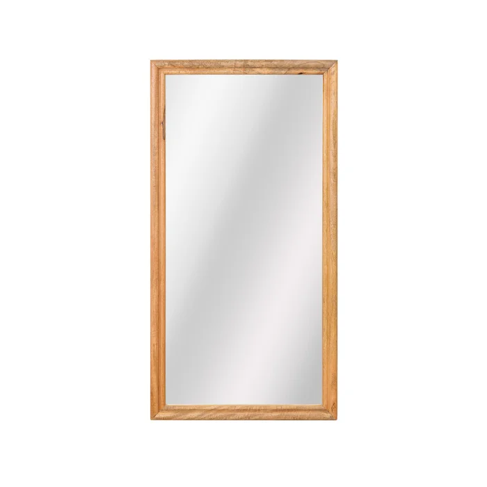 Espejo De Pared Madera-de-mango Marron Rectangular Genk en Marrón - Espejos, Uruguay | Divino