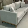 Sofá Felini 3 Cuerpos (200 cm) – Gris Claro Aqua Block - Sillones y sofás, Uruguay | Berna home, vista 5 de 6
