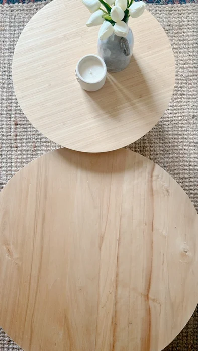 Mesa ratona redonda en Madera natural - Mesas de living, Uruguay | Decoramuss, vista 5