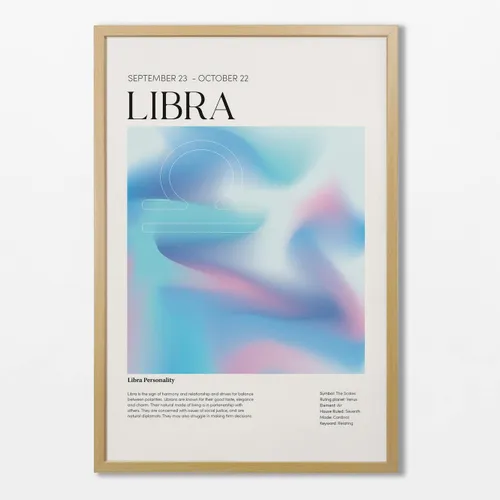 Signo Libra en Multicolor - Láminas, Uruguay | La Cuadrería