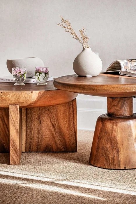 MESA MEDITERRANEO - SUAR - DIAMETRO 75 CMS en Madera natural - Mesas de living, Uruguay | La Iberica, vista 8