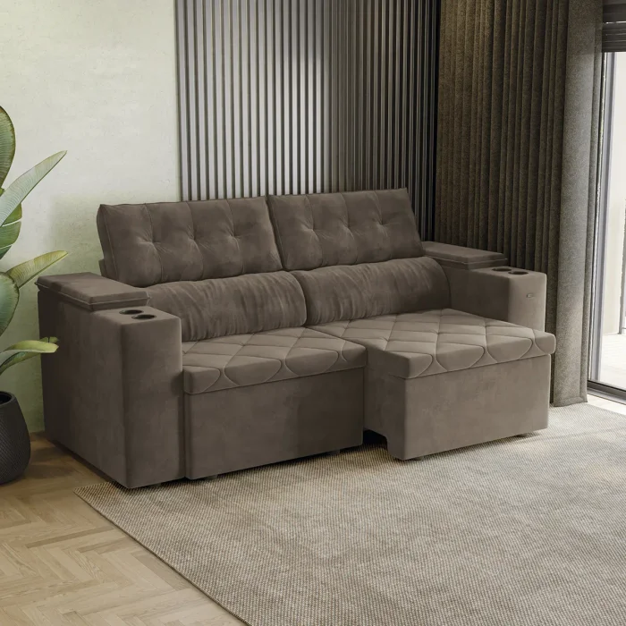 Sillón Sofá 2 cuerpos Retráctil 230cm - Otto en Elige una opciónGris - Sillones y sofás, Uruguay | Delta Center