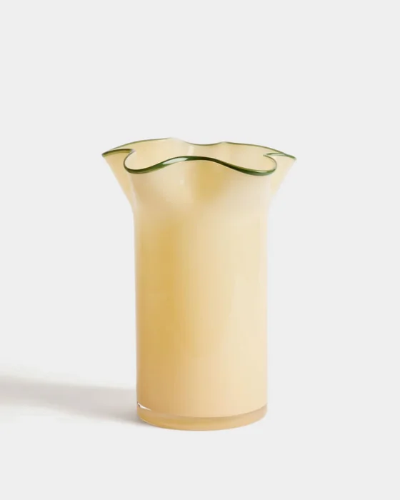 Jarrón Endasi de vidrio amarillo - 31 cm en Amarillo - Jarrones, Uruguay | Kavehome