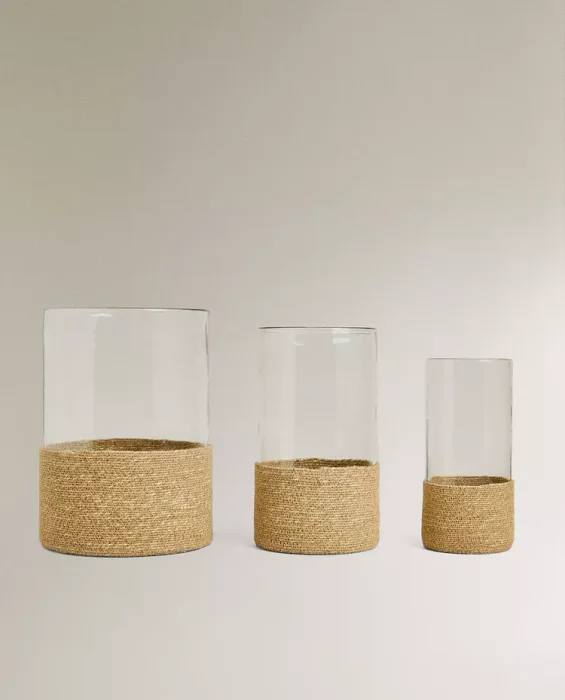 FAROLILLO CRISTAL Y YUTE - Velas y Portavelas, Uruguay | Zara Home, vista 2