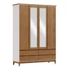 Placard 4 Puertas Mdf-y-madera Blanco Adaku 2.0 en BLANCO/NATURAL - Roperos y placares, Uruguay | Divino, vista 3 de 3