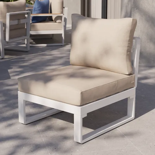 Módulo adicional esquinero Persea Blanco en Blanco - Muebles para el exterior, Uruguay | Naterial Uruguay