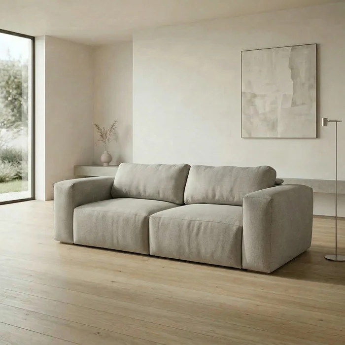 Sofá Cártago (Retráctil) - Tela Microfibra - 3 cuerpos - FX4-10 (Beige) en Beige - Sillones y sofás, Uruguay | Nyr, vista 4