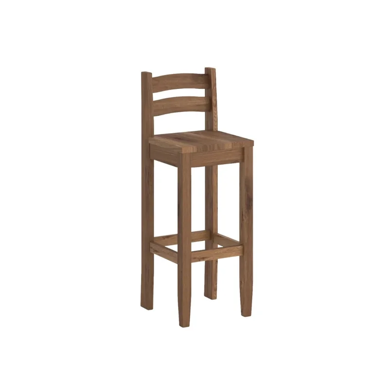 Isla Desayunador 4 Bancos Cocina Comedor Madera - Nogal - Línea Monterrey en Marrón - Mesas de comedor, Uruguay | Ecowood, vista 4